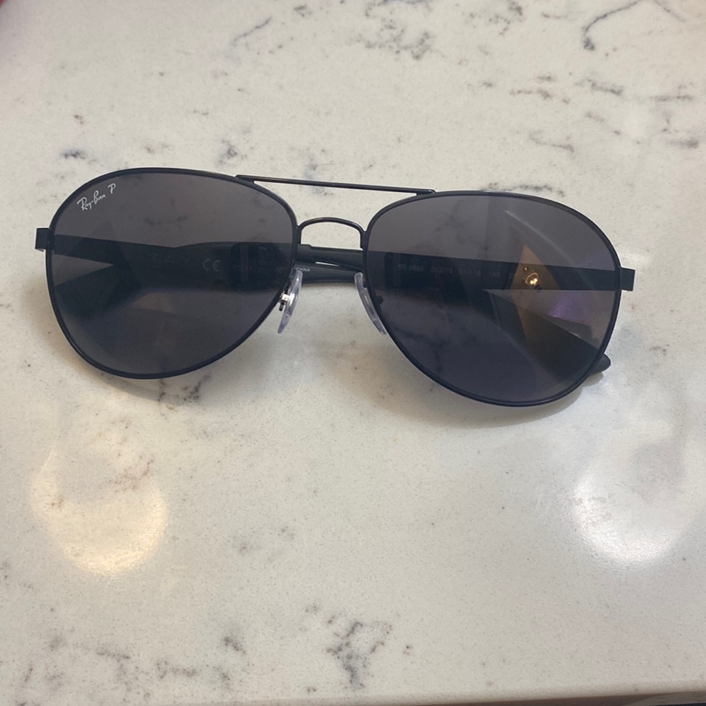 rayband aviator sunglasses total black